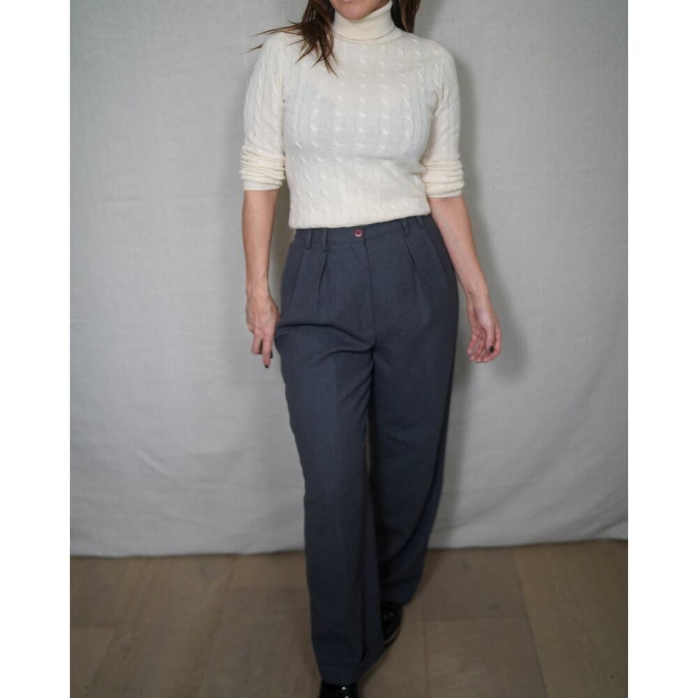 Vintage Eddie Bauer Charcoal Wool Trousers